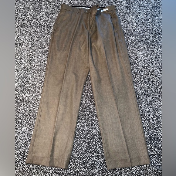 Men’s Perry Ellis Portfolio dress pants - brown - size 34/30 - Folio-Flex - Picture 2 of 9